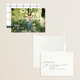 "Classical Grad" - Graduation Announcements in Blanco by Megan Davis - Assembled
