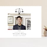 "Scales of Justice" - Graduation Announcements in Ink by Hudson meet Rose - Front