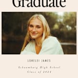 "Persistence" - Graduation Announcements in Cream by Nazia Hyder - Detail
