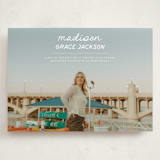 "Handwritten Stack" - Graduation Announcements in Snow by Stephanie Heinrich Godbout - Front