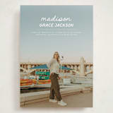 "Handwritten Stack" - Graduation Announcements in Snow by Stephanie Heinrich Godbout - Front