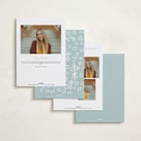 "Handwritten Stack" - Graduation Announcements in Snow by Stephanie Heinrich Godbout - Back of Card Options