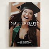 "Mastered It" - Graduation Announcements in Snow by Stacie Stankos - Front