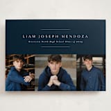 "Top Three" - Graduation Announcements in Denim by Lea Delaveris - Front