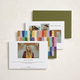 "Colorful Scallop" - Graduation Announcements in Olive by Sierra Lee - Back of Card Options