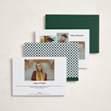 "Checked Out" - Graduation Announcements in Pine by Rachel Cassel - Back of Card Options
