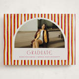"Grad Stripes" - Graduation Announcements in Rose & Sunflower by Anna Elder - Front