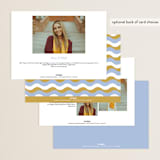 "wavy frame" - Graduation Announcements in Aqua by Baumbirdy - Back of Card Options