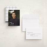 "Classical Grad" - Graduation Announcements in Blanco by Megan Davis - Assembled