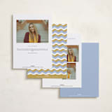"wavy frame" - Graduation Announcements in Aqua by Baumbirdy - Back of Card Options