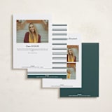 "Varsity Initial" - Graduation Announcements in Forest by Leia Matt - Back of Card Options