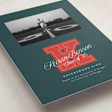 "Varsity Initial" - Graduation Announcements in Forest by Leia Matt - Detail