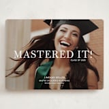 "Mastered It" - Graduation Announcements in Snow by Stacie Stankos - Front