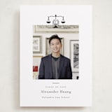 "Scales of Justice" - Graduation Announcements in Ink by Hudson meet Rose - Front