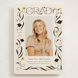 "Grad Florals" - Graduation Announcements in Cream by Morgan Ramberg - Front