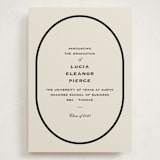 "Commence" - Graduation Announcements in Tuxedo by Megan Davis - Front