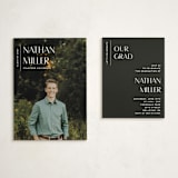 "Editorial Modern" - Graduation Insert Cards in Chalk by Anupama - With Invitation