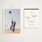 "Lift Off" - Graduation Insert Cards in Ink by Paper Raven Co. - With Invitation