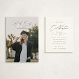 "Timeless Classic" - Graduation Insert Cards in Noir by Brandy Folse - With Invitation