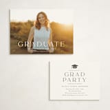 "Next Adventure" - Graduation Insert Cards in Snow by Yaling Hou Suzuki - With Invitation