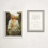 "Structural" - Graduation Insert Cards in Snowdrop by Snow and Ivy - With Invitation