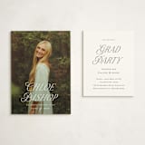"Chic Name" - Graduation Insert Cards in Cloud by Carolyn MacLaren - With Invitation