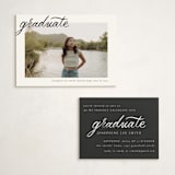 "Alignment" - Graduation Insert Cards in Onyx by Ashley DeMeyere - With Invitation