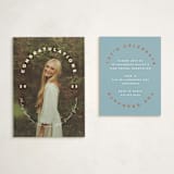"Circlet" - Graduation Insert Cards in Powder by Ellis - With Invitation