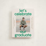 "School Color Duo" - Graduation Insert Cards in Grass by Jackie Crawford - Front