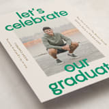 "School Color Duo" - Graduation Insert Cards in Grass by Jackie Crawford - Detail