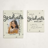 "Marker" - Graduation Insert Cards in Onyx by Stacey Day - With Invitation