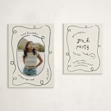 "swirl" - Graduation Insert Cards in Ash by Kelly Watkins - With Invitation