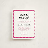 "wavy border" - Graduation Insert Cards in Bubblegum by Emily Sabol Goss - Front