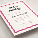"wavy border" - Graduation Insert Cards in Bubblegum by Emily Sabol Goss - Detail