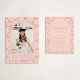 "Pink Graduation Announcement" - Graduation Insert Cards in Petal by Aubrey Fairchild - With Invitation