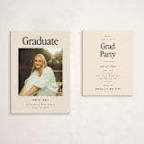 "Persistence" - Graduation Insert Cards in Cream by Nazia Hyder - With Invitation