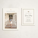 "Elegant frame" - Graduation Insert Cards in Cotton by Stacey Meacham - With Invitation