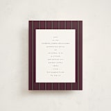 "Graduate Stripe" - Graduation Insert Cards in Burgundy by Baumbirdy - Front