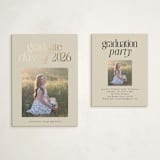 "graduate aesthetic" - Graduation Insert Cards in Cream by Lori Wemple - With Invitation