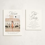 "Classical Grad" - Graduation Insert Cards in Swan by Jennifer Postorino - With Invitation
