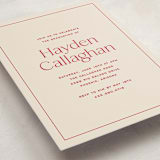 "hayden" - Graduation Insert Cards in Scarlet by Ellen Schlegelmilch - Detail