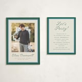 "Duo Colors" - Graduation Insert Cards in Forest by Pati Cascino - With Invitation