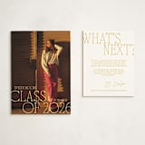 "Edge Play" - Graduation Insert Cards in Golden Hour by Leia Matt - With Invitation
