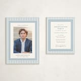"Seersucker" - Graduation Insert Cards in Sky by Shirley Lin Schneider - With Invitation