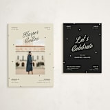 "The Modern" - Graduation Insert Cards in Butter by Pixel and Hank - With Invitation