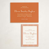 "Campus" - Graduation Insert Cards in Burnt Orange by Megan Davis - With Invitation