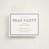 "Letterman" - Graduation Insert Cards in Royal by Stacey Meacham - Front