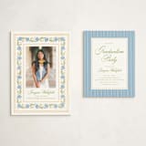 "Blooming" - Graduation Insert Cards in Sky by Melanie Kosuge - With Invitation