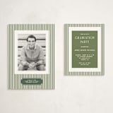 "Stripes of Success" - Graduation Insert Cards in Pine by Sherley Ferreira - With Invitation