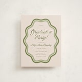 "Scalloped" - Graduation Insert Cards in Matcha by Melanie Kosuge - Front